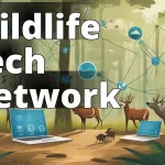 An image showing a network of interconnected devices placed in a natural wildlife setting